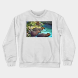 capybara lake Crewneck Sweatshirt